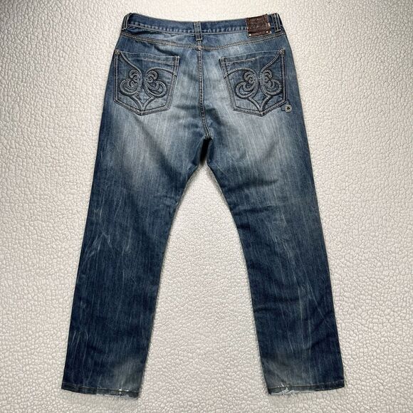 Departed Beach Blvd Slim Straight Jeans 38x32 (Actual 37x32) Streetwear Y2K - Picture 3 of 16